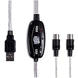 HDE&reg; USB MIDI Cable Converter PC to Music Keyboard Studio Music