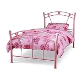 NEW Jemima Childrens Single 3ft Pink Metal Bed Frame