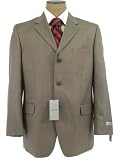 Jones NY Mens 3 Button Light Brown 120s Silk Wool Suit - Size 36R