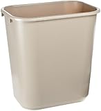Rubbermaid Commercial Plastic 7-Gallon Trash Can, Beige