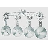 IMAGE OF Metal Measuring Cups with Rack - Rooster Theme - by Ganz