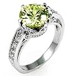 Isady - Rina - Bague femme - Anneau rhodi� - Oxyde de zirconium vert - T 50