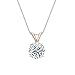 14k Gold Round Diamond Solitaire Pendant 4-Prong Basket (1/5-1 cttw, J-K color, I1-I2 clarity)