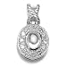 Sterling Silver Cubic Zirconia Rhodium Plated Pendant.