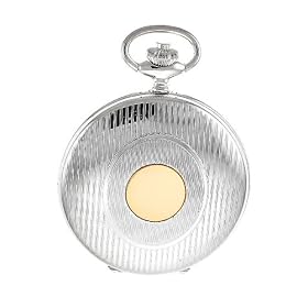 Euro Geneve .925 Sterling Silver with Solid 18k Gold Cote d'Armes Pocket Watch EG18111 by Euro Geneve