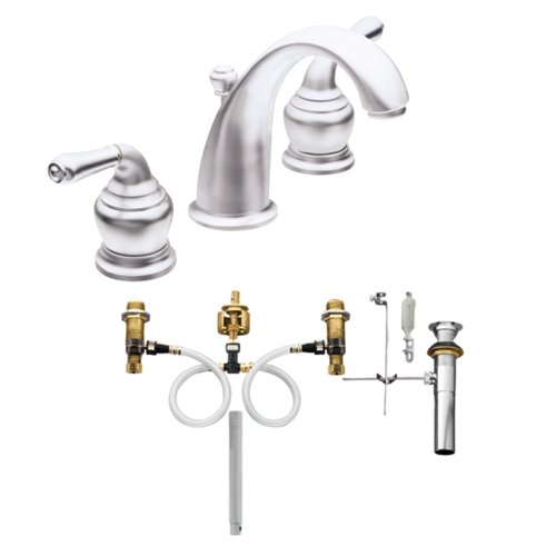 Moen CAT4572PM-CA9000 Monticello Two-Handle High Arc Bathroom Faucet with Valve, Platinum