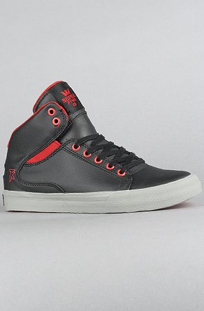 Supra The Society Mid Trill Pack Sneaker in Black Waxed Twill - Sneakers for Men product image
