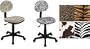 SC117-244 OFFICE STAR WORK SMART TIGER ANIMAL PRINT FABRIC ARMLESS DESK CHAIRS