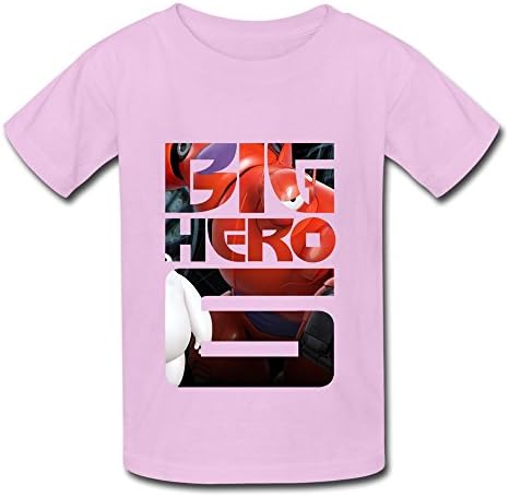 JIEN Youth Big Hero 6 Baymax Kids Boys And Girls T-Shirt - S Pink