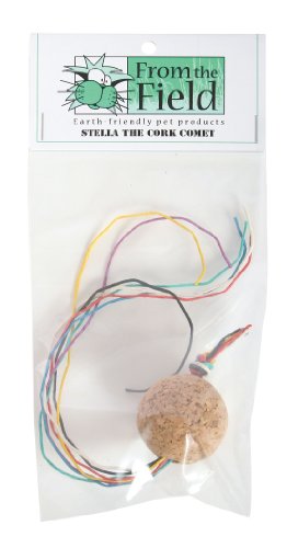 from The Field | Stella The Cork Comet Cat Toy | Natural Cork Ball with Hemp Rainbow Twines | Biodegradable, USA-Made, Safe for Kittens & Cats | Colorful Eco Cat Toy for Active Play