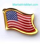 Usa Waving Flag Pin