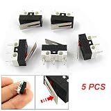 AC 125V 1A Mini Micro Switch w Lever for Computer Mouse