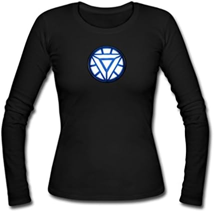 FYRC Custom Light-Up Arc Reactor Iron Man Long Sleeve Shirts Ladies Large Black