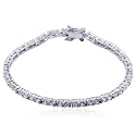 SS Rhodium Plated 3MM CZ 7" Tennis Bracelet