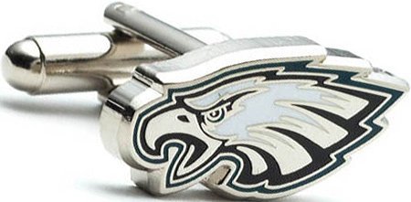 Cufflinks Inc Men's Philadelphia Eagles Cufflinks Green/White