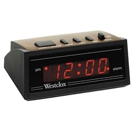 General Time Corp Westclox Pluto Woodgrain .6 Led Digital by 