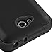 Asmyna Rubberized TUFF Hybrid Phone Protector Cover for LG D415 Optimus L90 - Retail Packaging - Black/Black