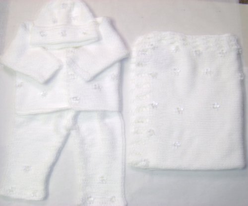 Click here to buy Knitted on Hand Knitting Machine White 100% Rayon Chenille Hand Crochet Finished with White....