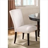 Modus Bossa Parsons Chair in White Leatherette (Set of 2)
