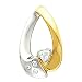 14K Two-Tone Gold Diamond Pendant/Slide - 0.24 Ct. (ALSO AVAILABLE WITH GEMSTONES)