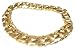 Mens Curb Bracelet 14K Gold Bonded THICK 12MM Wide
