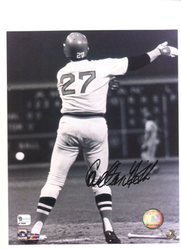 Carlton Fisk Autographed Boston Red Sox Black and White 8x10 Photo - WS Game 6 Home Run