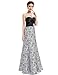 Ever Pretty Strapless Satin Floral Print Ruffles Evening Gown Party Dress 09727