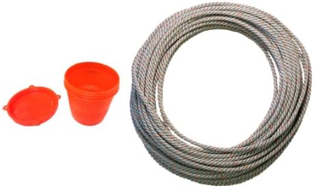 Ladner Traps 1/2-Liter Red Vented Bait Cup and 100-Feet Coil of Sinking Crab Rope Kit