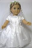 Communion Dress with Veil and Shoes. Fits 18
