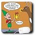 Rich Diesslins Funny Christmas Cartoons - Elf and Rudolph GPS Present - Mouse Pads