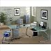 Studio RTA Silver/Frost Glass Home Office Executive Collection