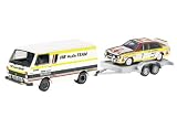 Dickie-Schuco 452587700 - Schuco - Set AUDI TEAM 1:87 VW LT 1 Kastenwagen mit Anh&auml;nger und Audi Urquattro #7, Windowbox
