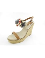 Shoes: Tory Burch Mallory Wedge Espadrille Natural Tan 9.5 13096