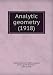 Analytic geometry (1918) at Amazon: 413g1jBqwSL._SL75_