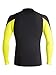 Quiksilver Men's Performer Long Sleeve Surf Tee Rashguard, Black/Safety Yellow, Small