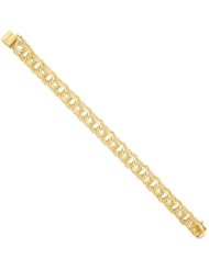 14k Triple Link Charm Bracelet, Best Quality Free Gift Box Satisfaction Guaranteed