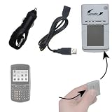 Portable External Battery Charging Kit for the Cricket TXTM8 3G - Includes Wall; Car and USB Charging Options