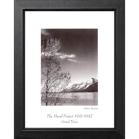 Ansel Adams B W Photo Grand Teton Picture Framed Art Print by Framed Art