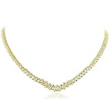 10K Yellow Gold 4.00 Carat Diamond Swiral Necklace