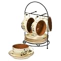 Olivares Cappuccino Cup and Saucer Set Service for 4