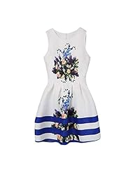 Polyester Cocktail Above the Knee Illusion Pleated Sleeveless General Print Party Dress/Mini Dress 