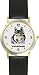 Siberian Husky (SC) Dog - WATCHBUDDY&Acirc;&reg; DESIGNER DELUXE TWO-TONE THEME WATCH - Arabic Numbers-EVENING TWILIGHT STYLE - Gray Dial with Black Leather Strap-Children's Size-Small ( Boy's Size & Girl's Size )