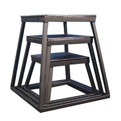 Plyometric Platform Box Set- 12", 18" & 24" Black