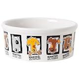 Signature Housewares Mug Shots Dog Bowl, Large