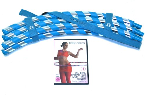Hoopnotica Fitness Travel Hoop Combo Kit (incl. Weighted Hula Hoop, Carry Strap, Level 1 Hoopdance DVD)