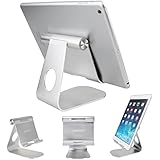 Oenbopo 360&deg; Rotatable Aluminum Desktop Holder Tablet Stand for iPhone iPad Tablet PC GPS 2015 new Tablet Holder (silver 2)