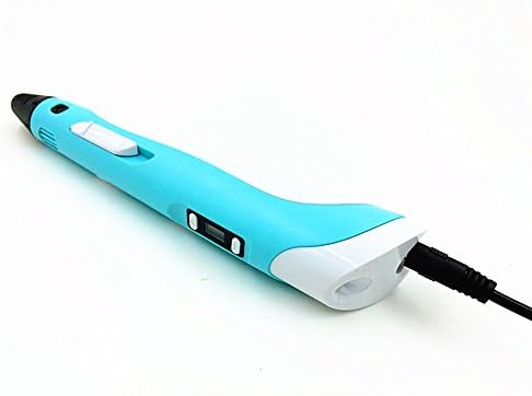 Amooy 3D Printer Pen With LCD Display | Doodle In 3 Colors, ABS Filament 1.75mm | Adjustable Temperature, Stereoscopic Design, Blue---Perfect for Children's Creation(ages 8 and up)