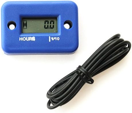 FLD Inductive Gas Engine Hour Meter for Marine ATV Motorcycle Dirt Ski Waterproof (BLUE)