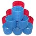 Velcro Hair Rollers 12-super Size Rollers ** 6 - 3" Red And 6 - 2.5" Blue Rollers