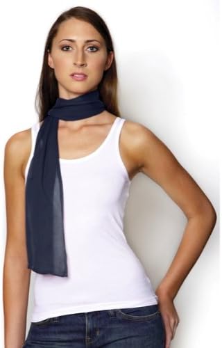 Azuri Silky Chiffon Scarf (Navy)